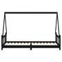 Voir la diapositive 5 : VIDAXL Cadre de lit pour enfants noir 90x200 cm bois de pin massif