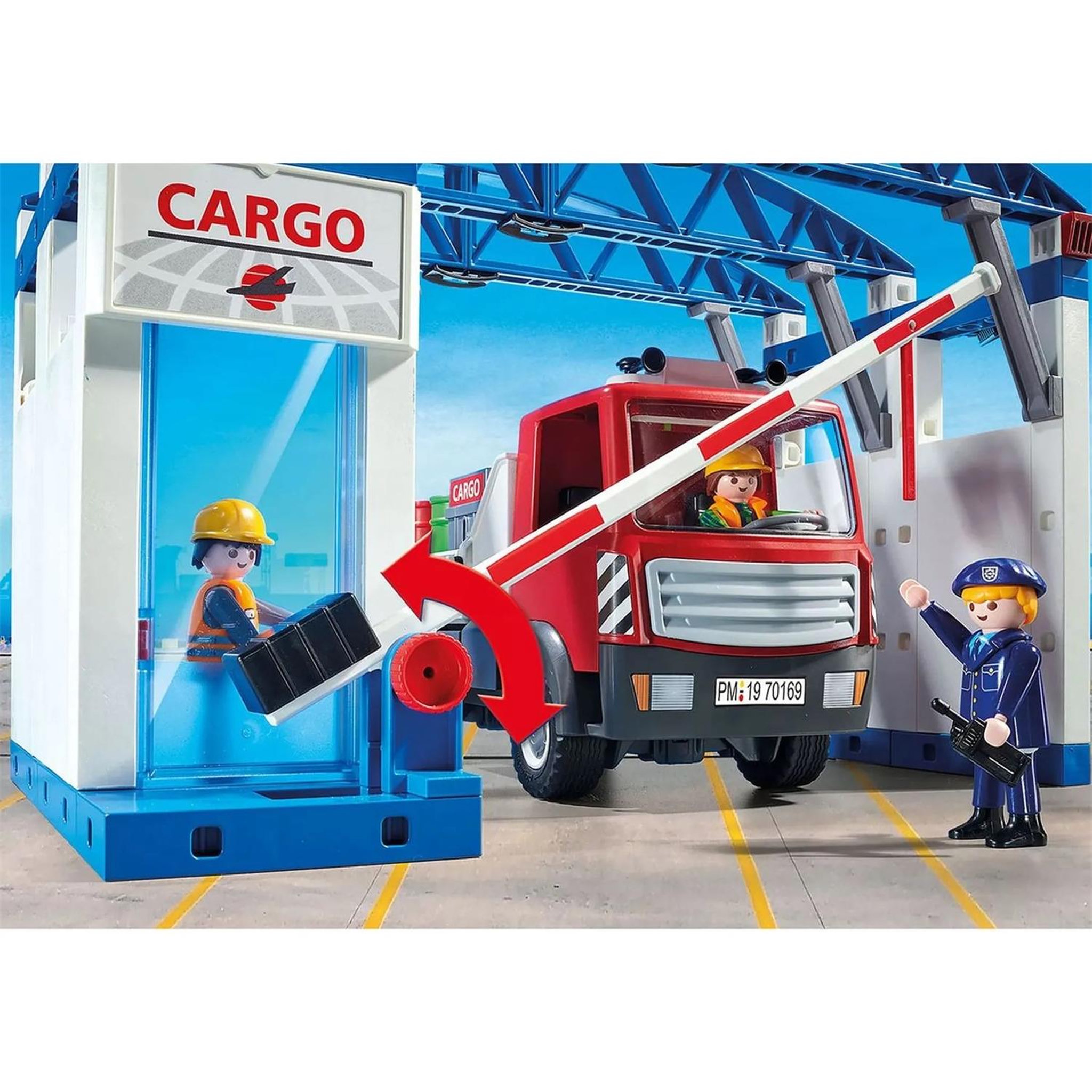 Voir la diapositive 3 : PLAYMOBIL Kit de mégapole cargo avec support de fourche et coffre à conteneur