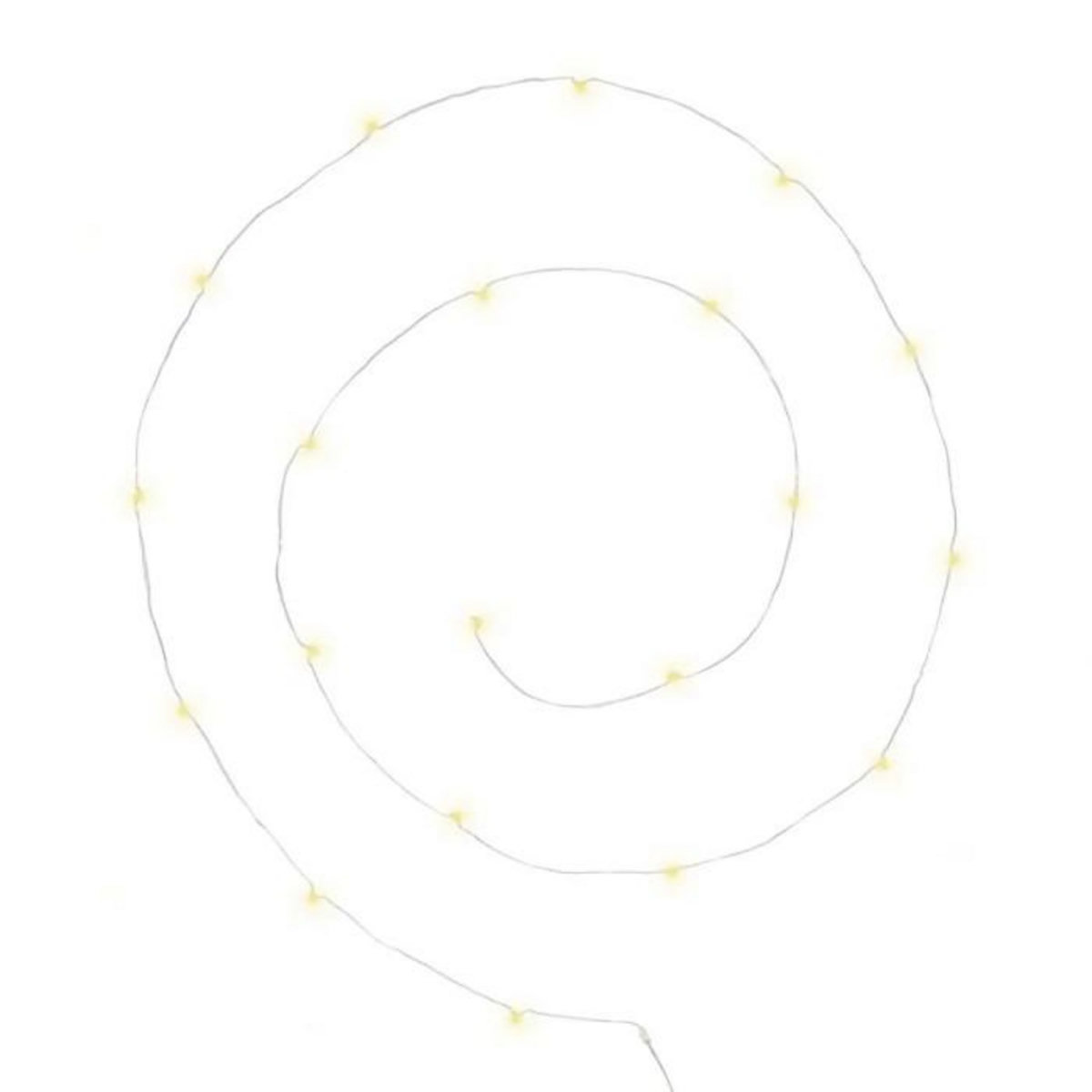 ATMOSPHERA Guirlande Lumineuse  20 Led Blanc Chaud  215cm Chrome