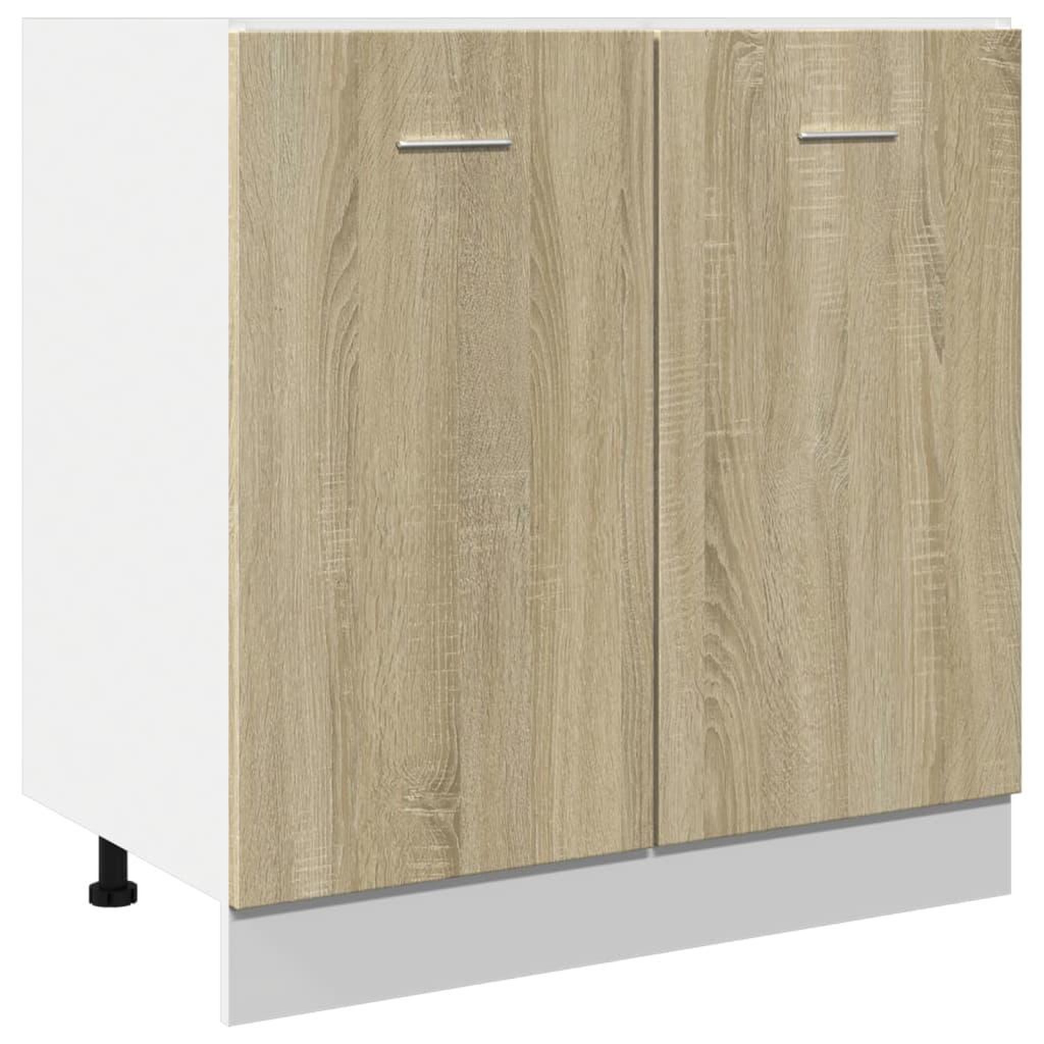 Voir la diapositive 2 : VIDAXL Armoire basse chene sonoma 80x46x81,5 cm bois d'ingenierie