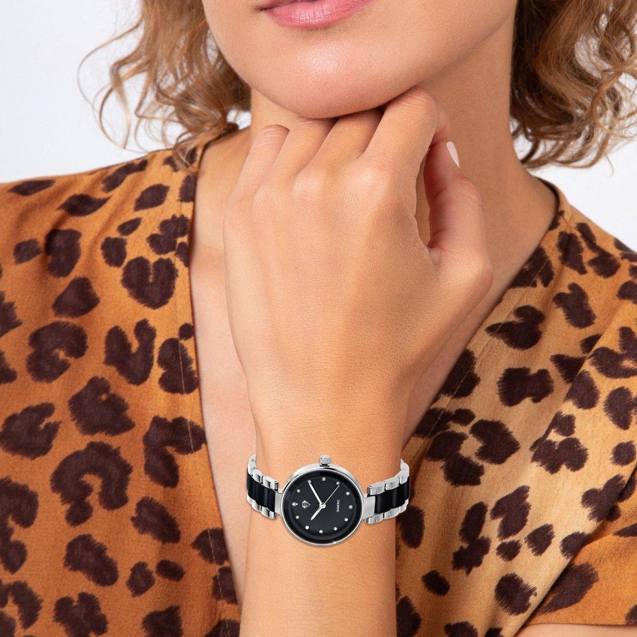 Voir la diapositive 2 : SC CRYSTAL Montre élégante Marion SC Crystal ornée d'un véritable diamant