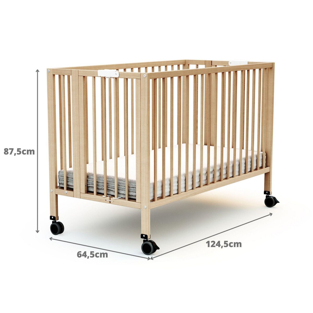 AT4 Lit bébé pliant ESSENTIEL en bois