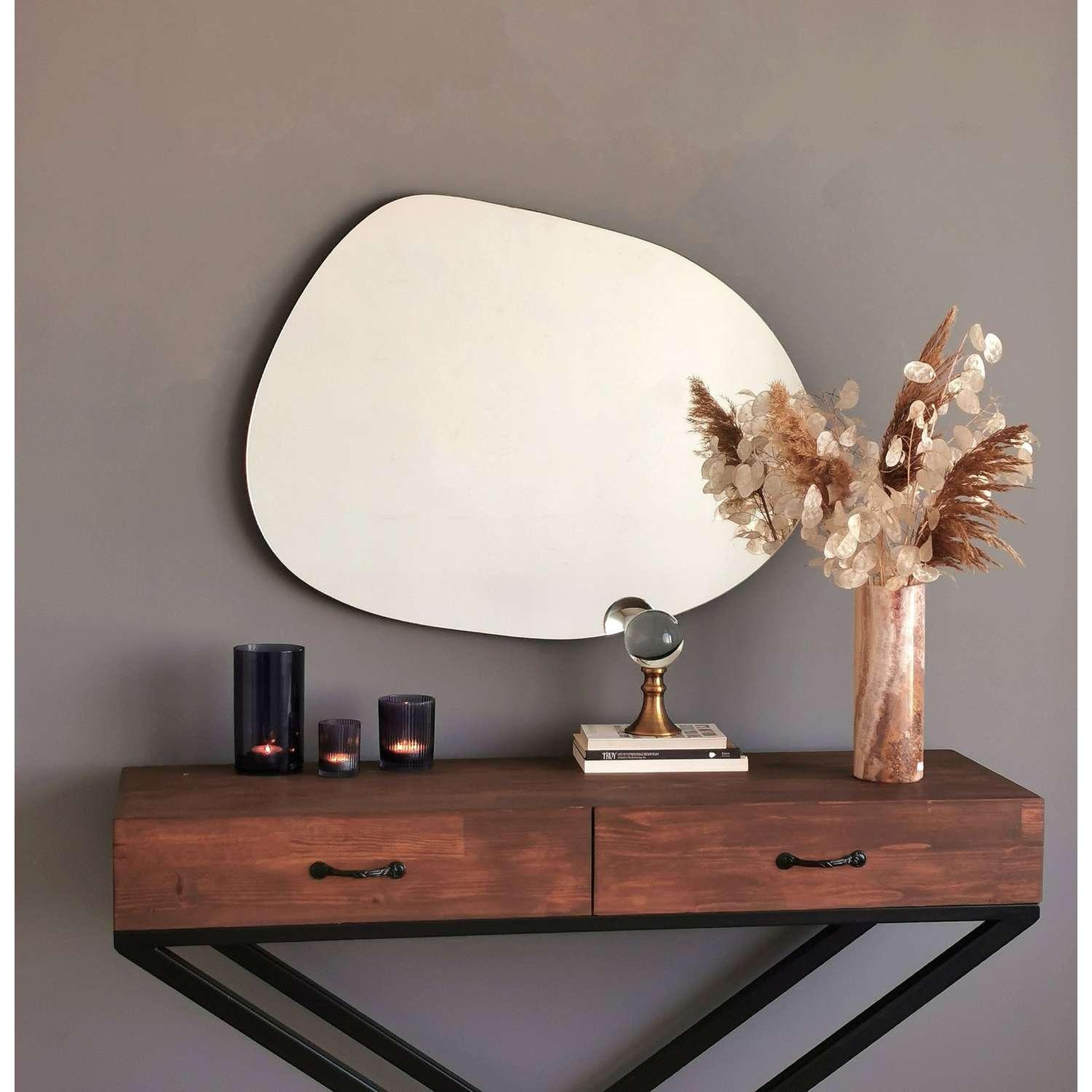 Voir la diapositive 2 : TOILINUX Miroir célian forme organique - 75x55 cm