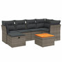 Voir la diapositive 2 : VIDAXL Salon de jardin avec coussins 7 pcs gris resine tressee