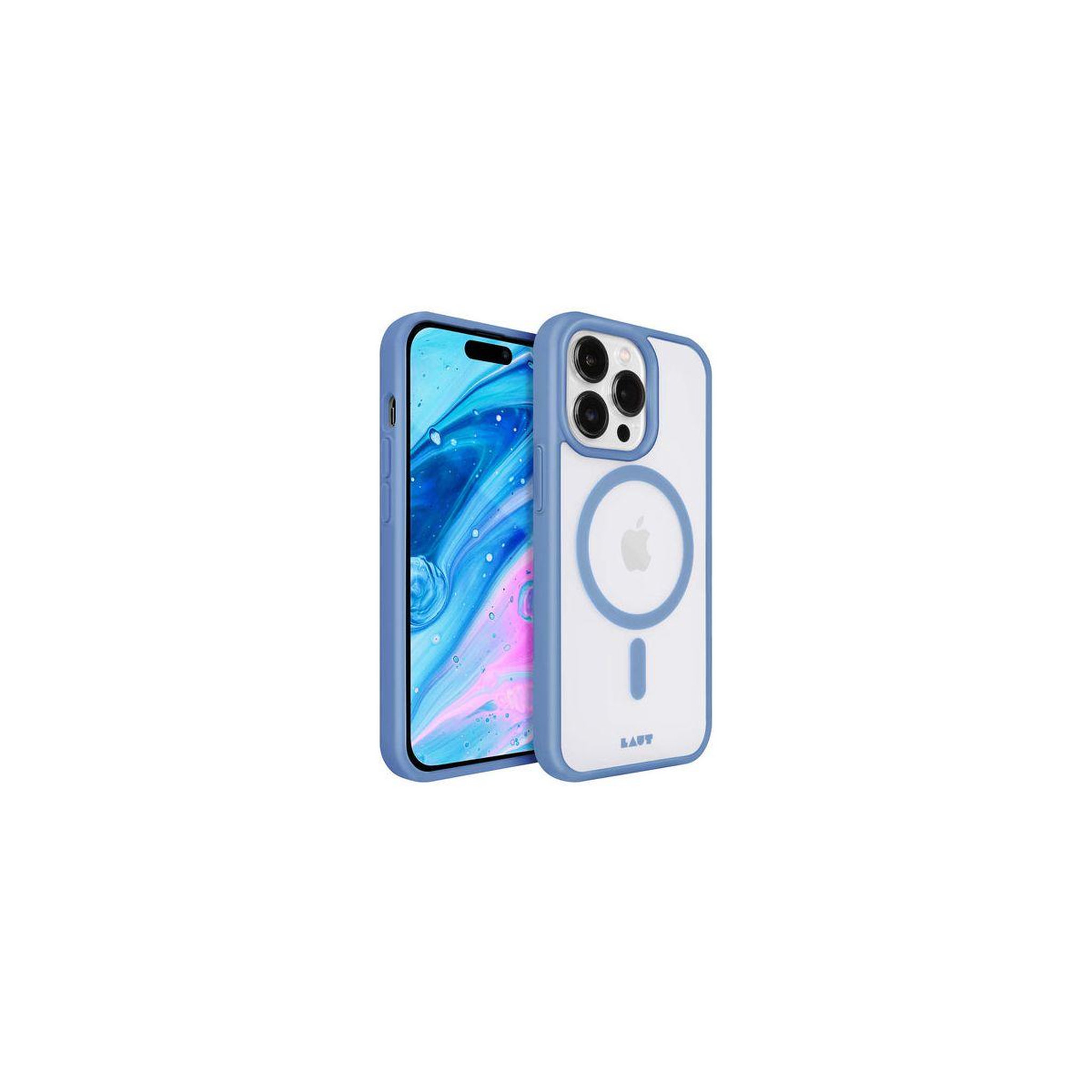 LAUT Coque iPhone 14Plus MagSafe transparent/bleu