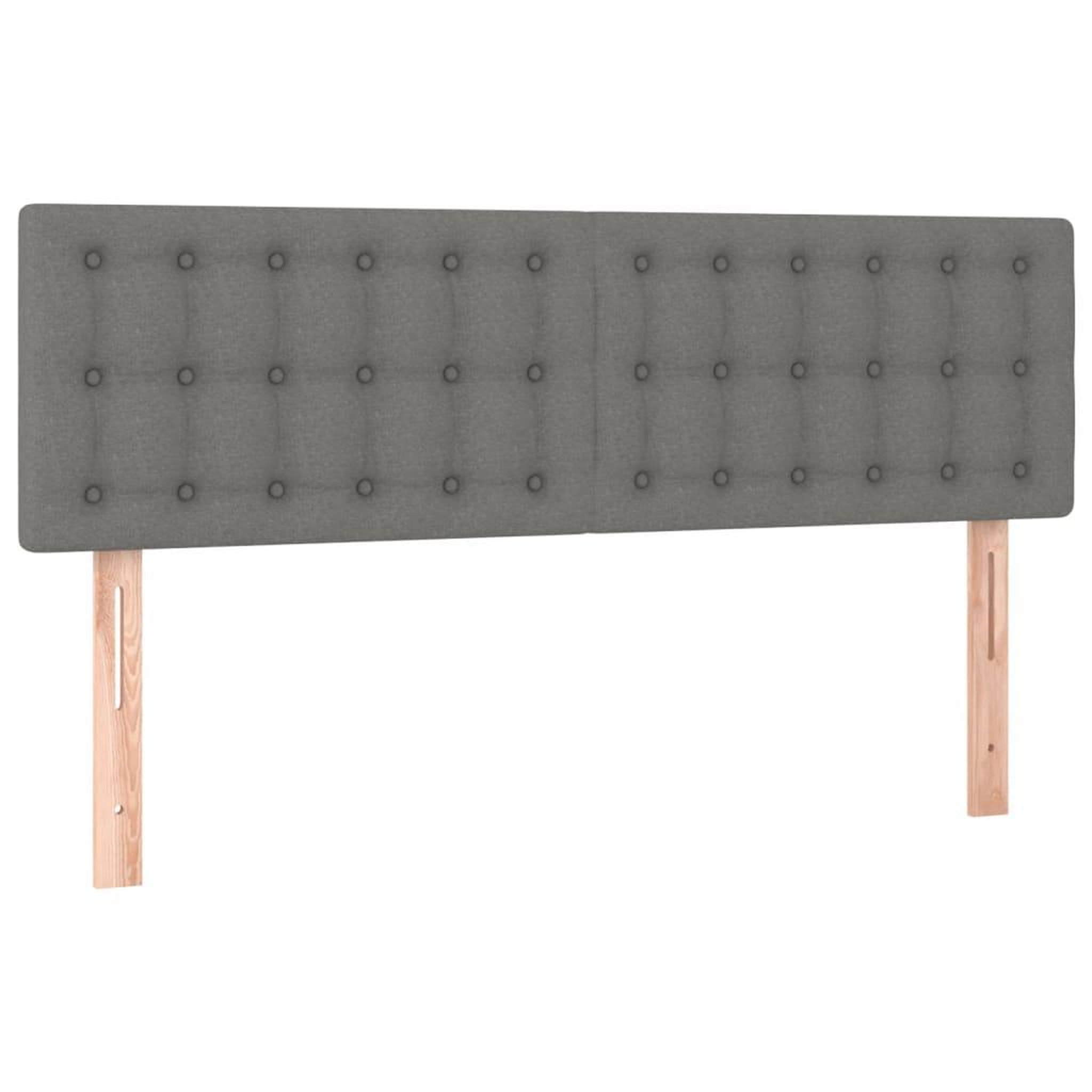 Voir la diapositive 4 : VIDAXL Tete de lit a LED Gris fonce 144x5x78/88 cm Tissu