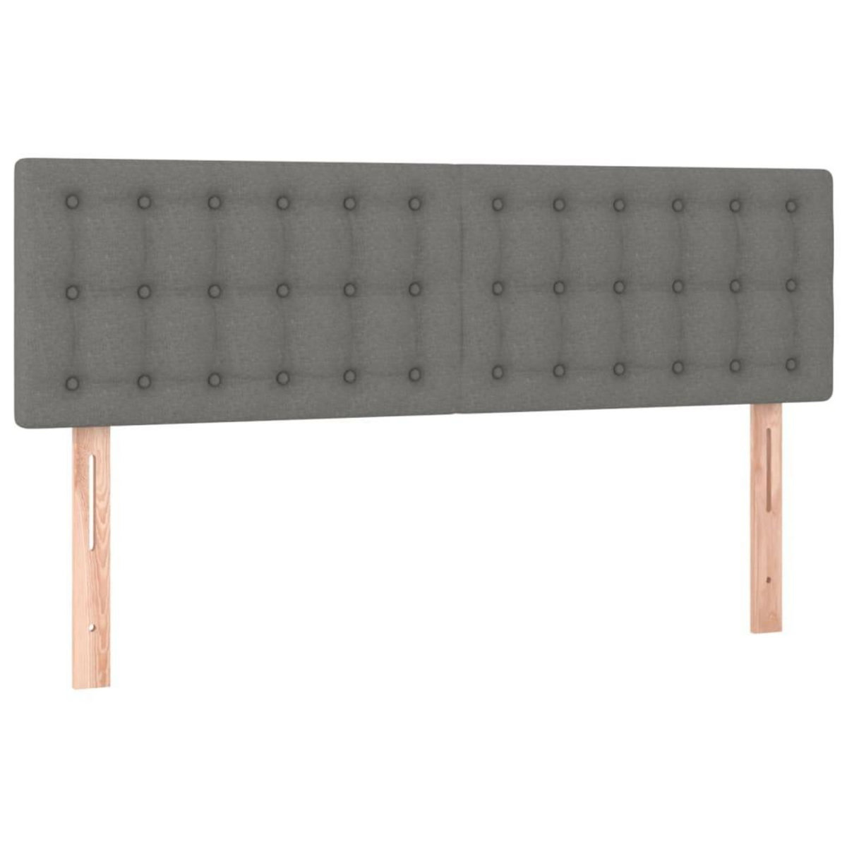 VIDAXL Tete de lit a LED Gris fonce 144x5x78/88 cm Tissu