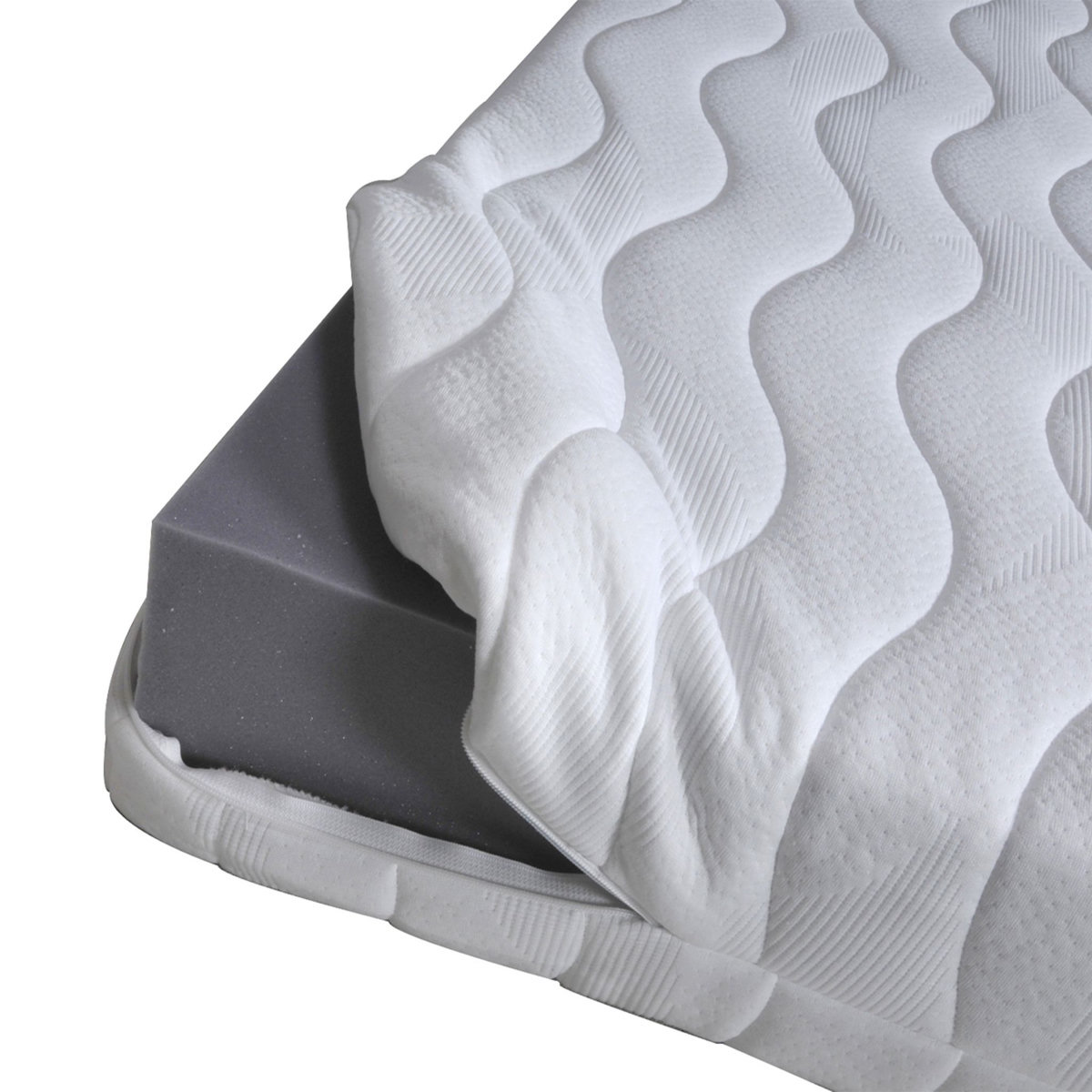 Matelas 90x190 mémoire de forme Luna - Blanc
