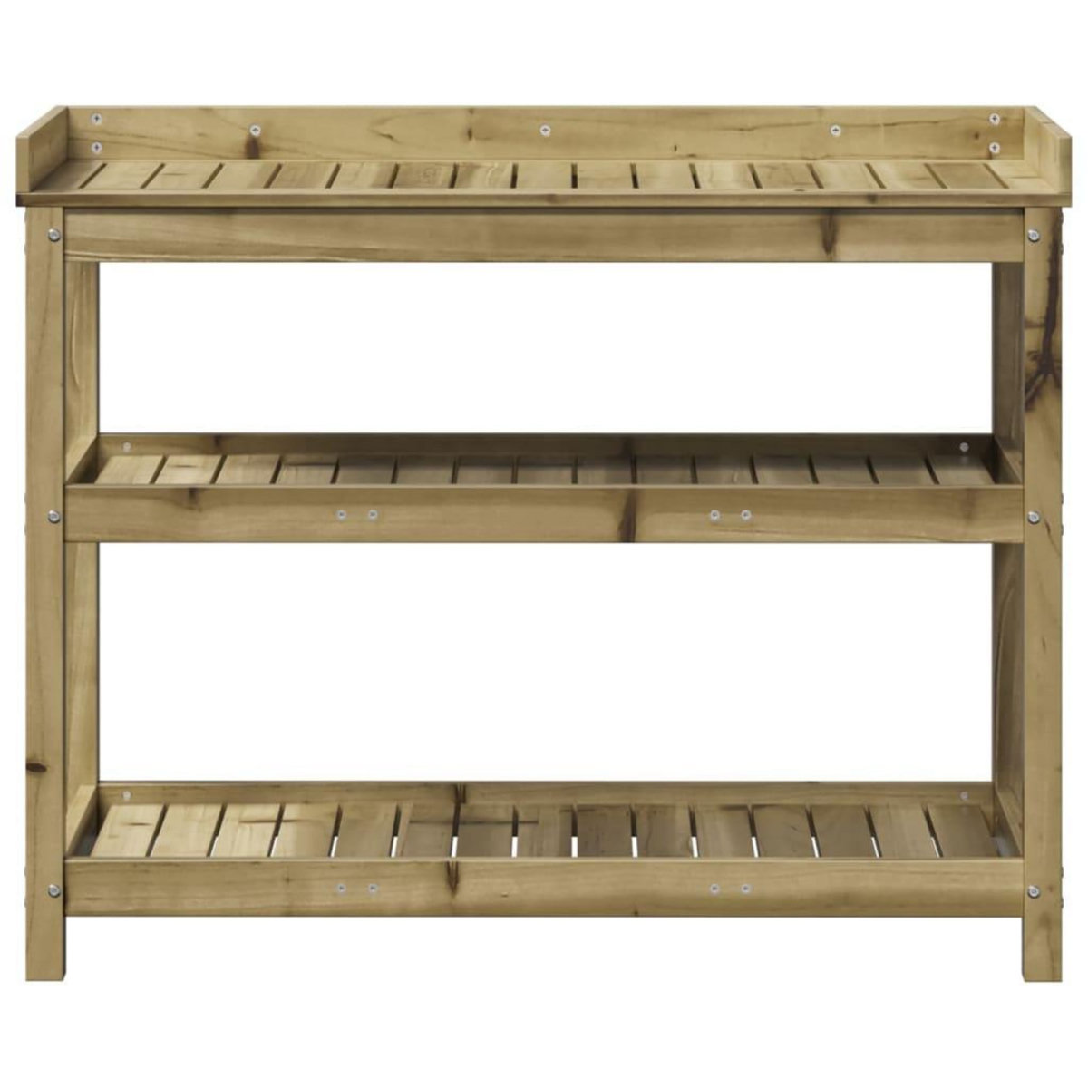 VIDAXL Table de rempotage avec etageres 108x45x86,5 cm bois massif pin