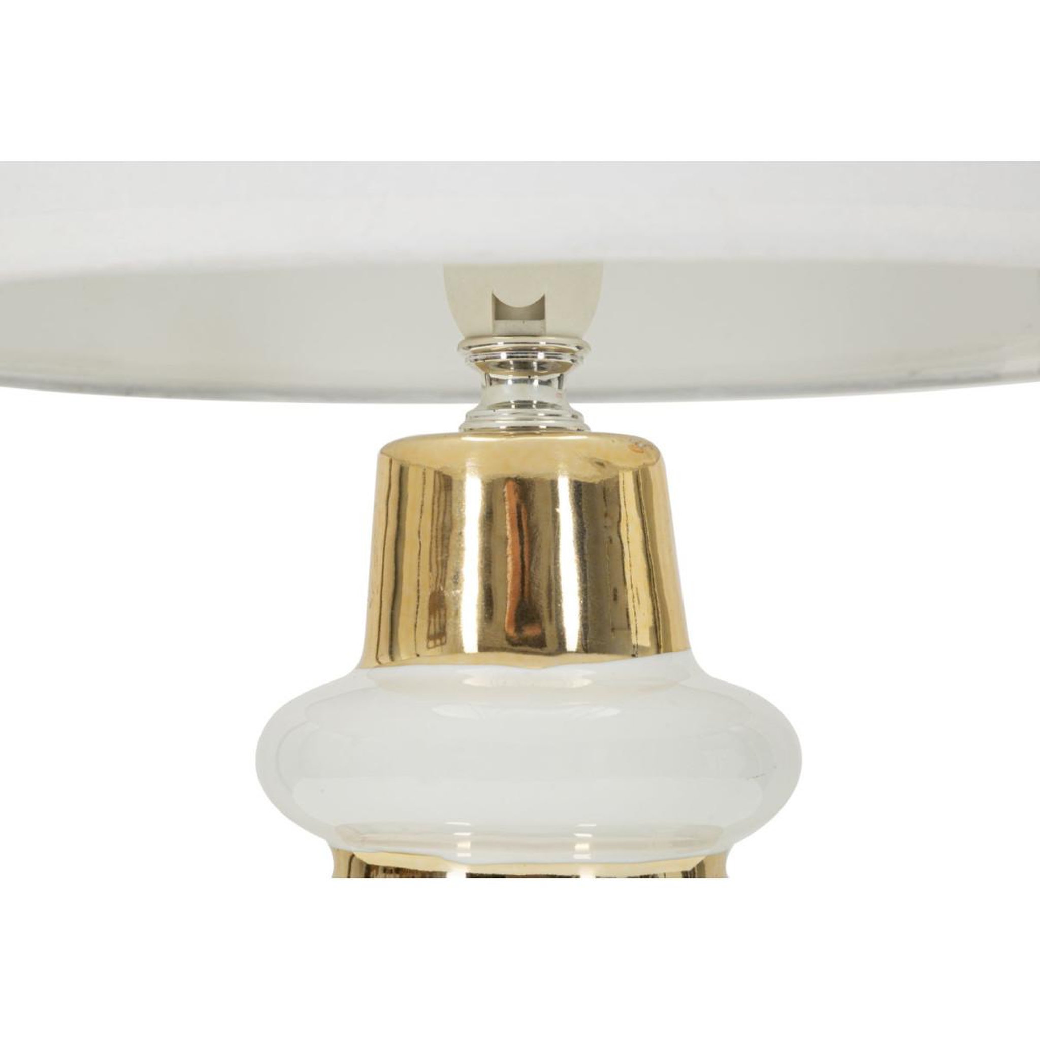 Voir la diapositive 3 : Paris Prix Lampe à poser en céramique  liara  32cm blanc & or