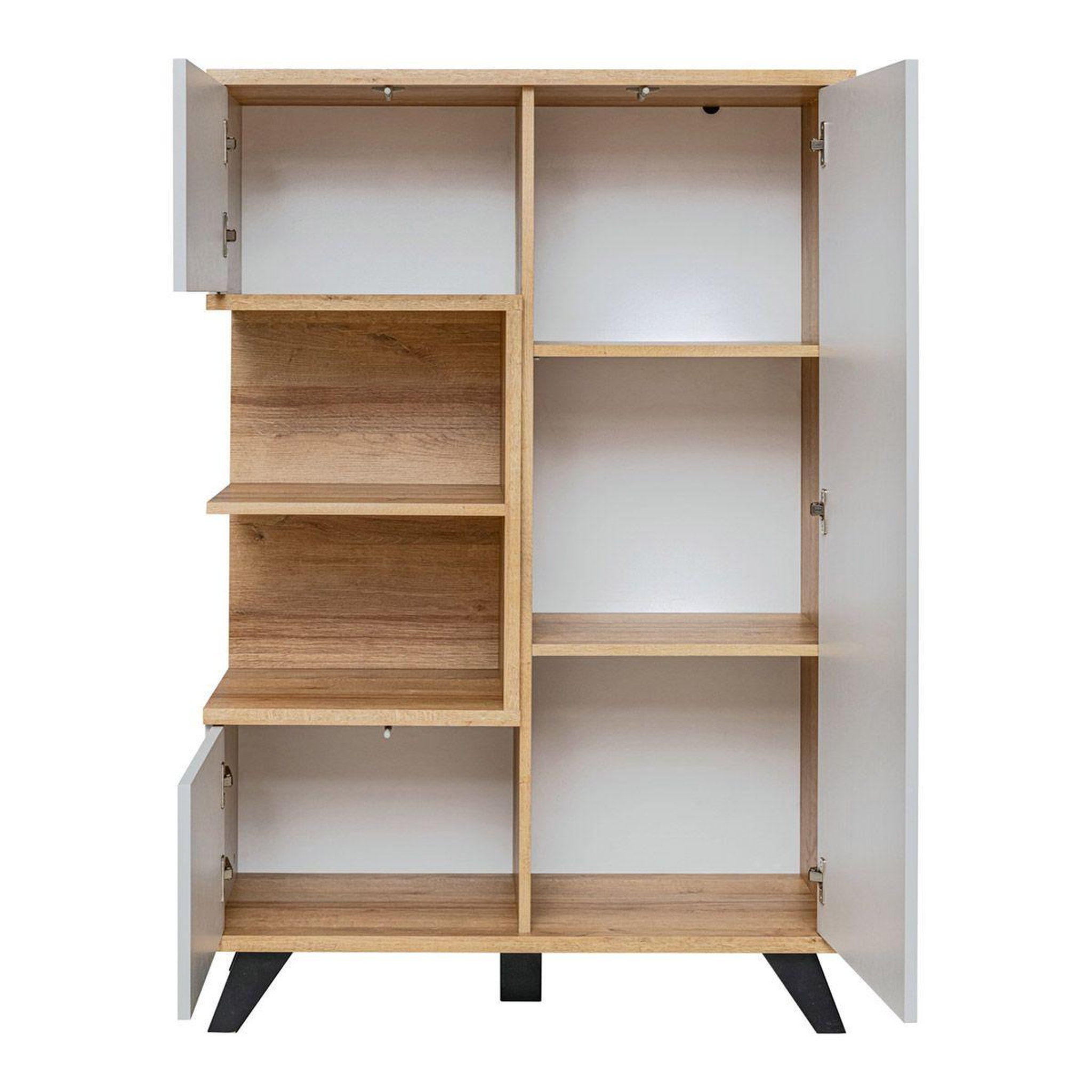 Voir la diapositive 2 : Paris Prix Étagère 2 niveaux design  bogota  134cm gris & naturel