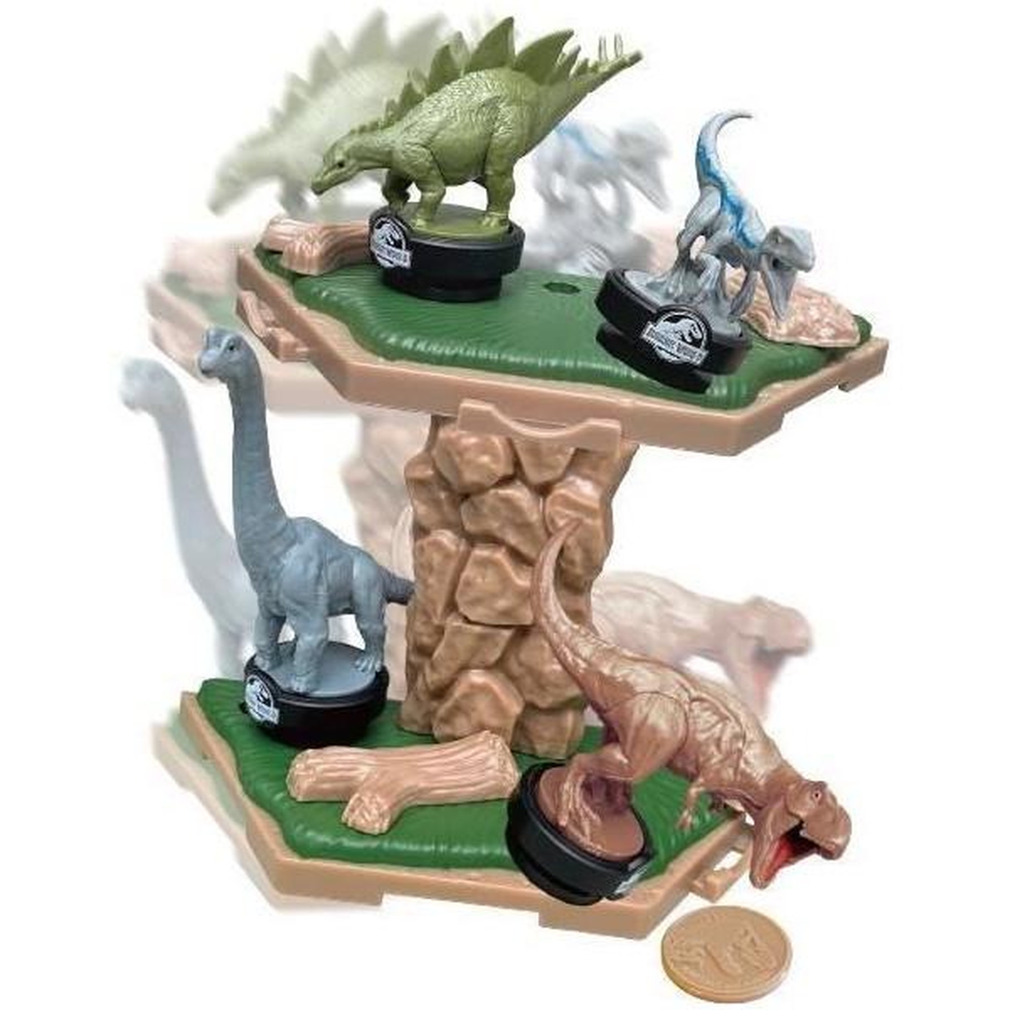 Voir la diapositive 5 : EPOCH Jeu d'Équilibre - EPOCH GAMES - Jurassic World Island Quake - Dinosaures sur Plateforme, Dernier en Place Gagne !
