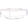 Voir la diapositive 6 : VIDAXL Table basse avec lumieres LED sonoma gris 80x80x31 cm