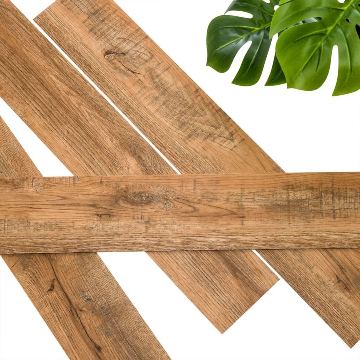 WallArt WallArt Planches d'aspect de bois Chene de recuperation Marron rouille