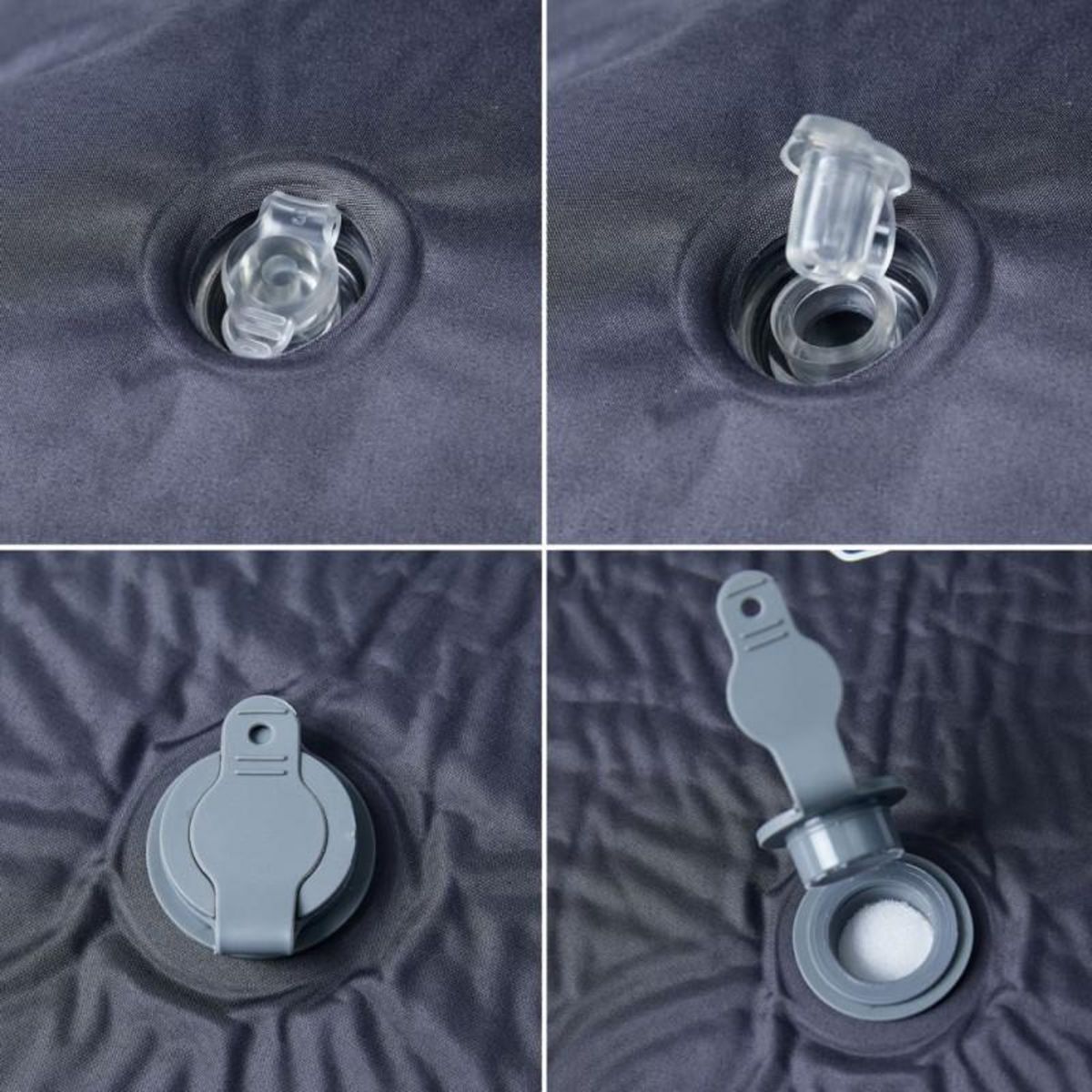 VIDAXL Matelas de camping autogonflant avec oreiller 1 personne gris