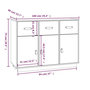Voir la diapositive 6 : VIDAXL Buffet Blanc 100x40x75 cm Bois massif de pin