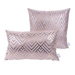 Paris Prix Lot de 2 Coussins Déco  Prisma II  30x50cm Taupe