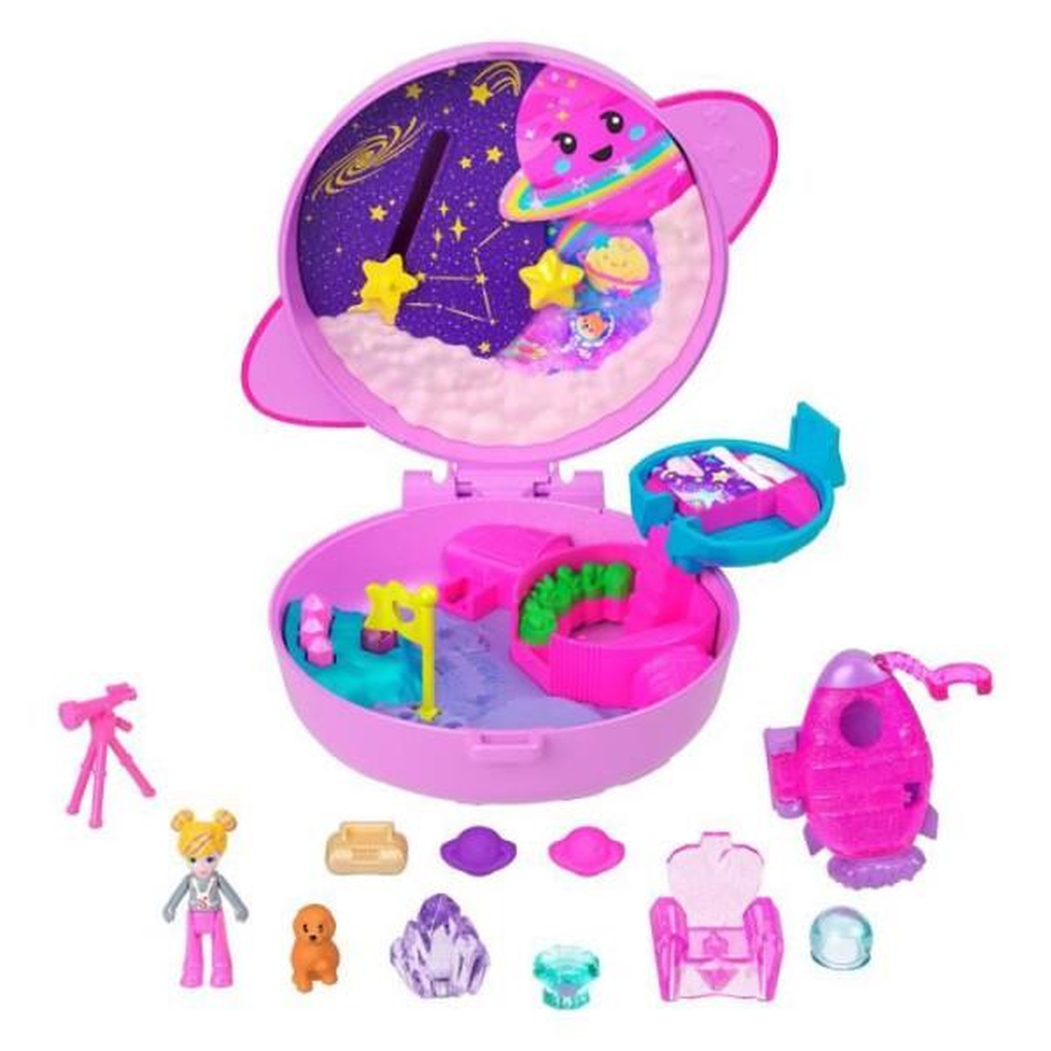 POLLY POCKET Polly Pocket - Coffret Exploration spatiale - Jouet de voyage - Polly Pocket - JCB18