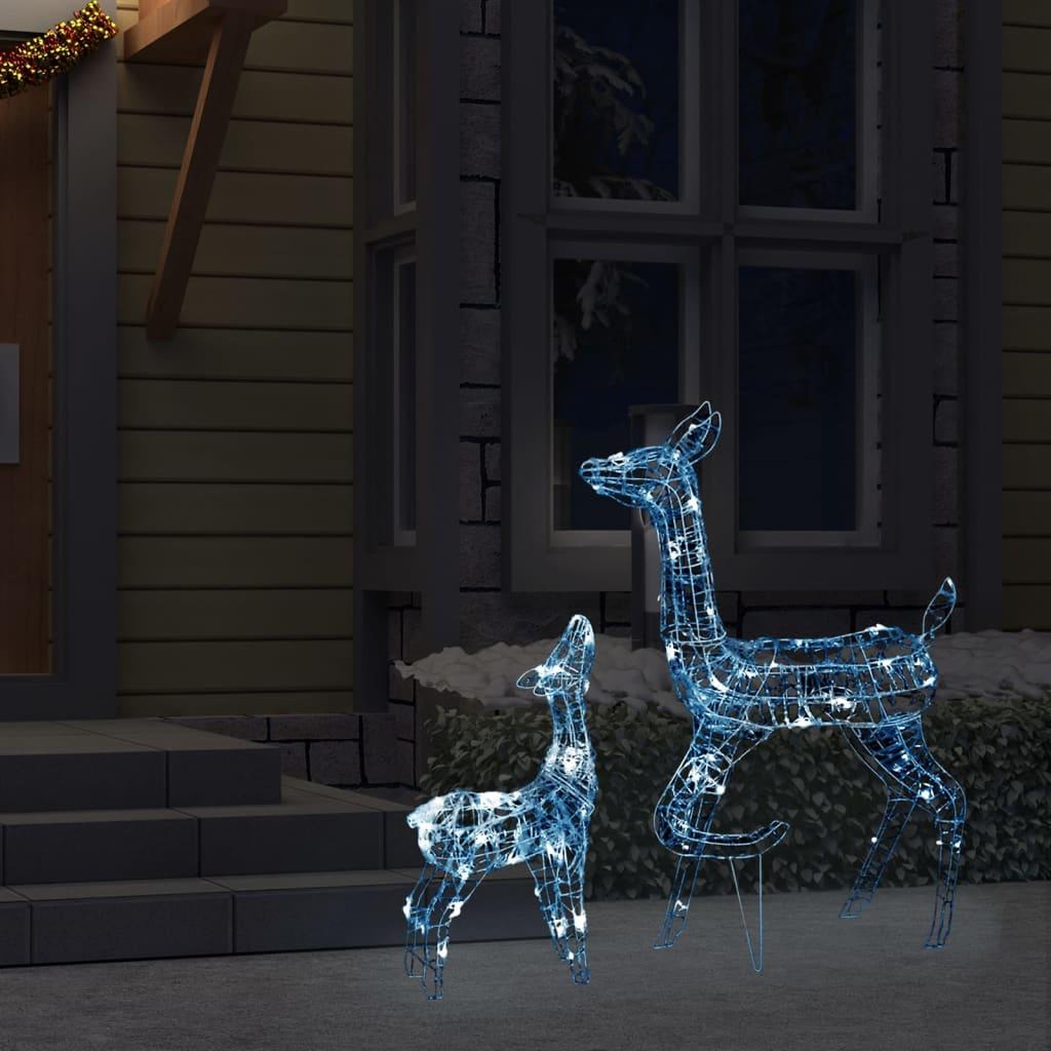 Voir la diapositive 3 : VIDAXL Famille de rennes de decoration Acrylique 160 LED blanc froid