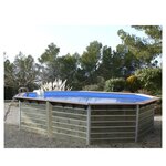 WATERCLIP Piscine en bois longitudinale 590x420x129 FUGUA