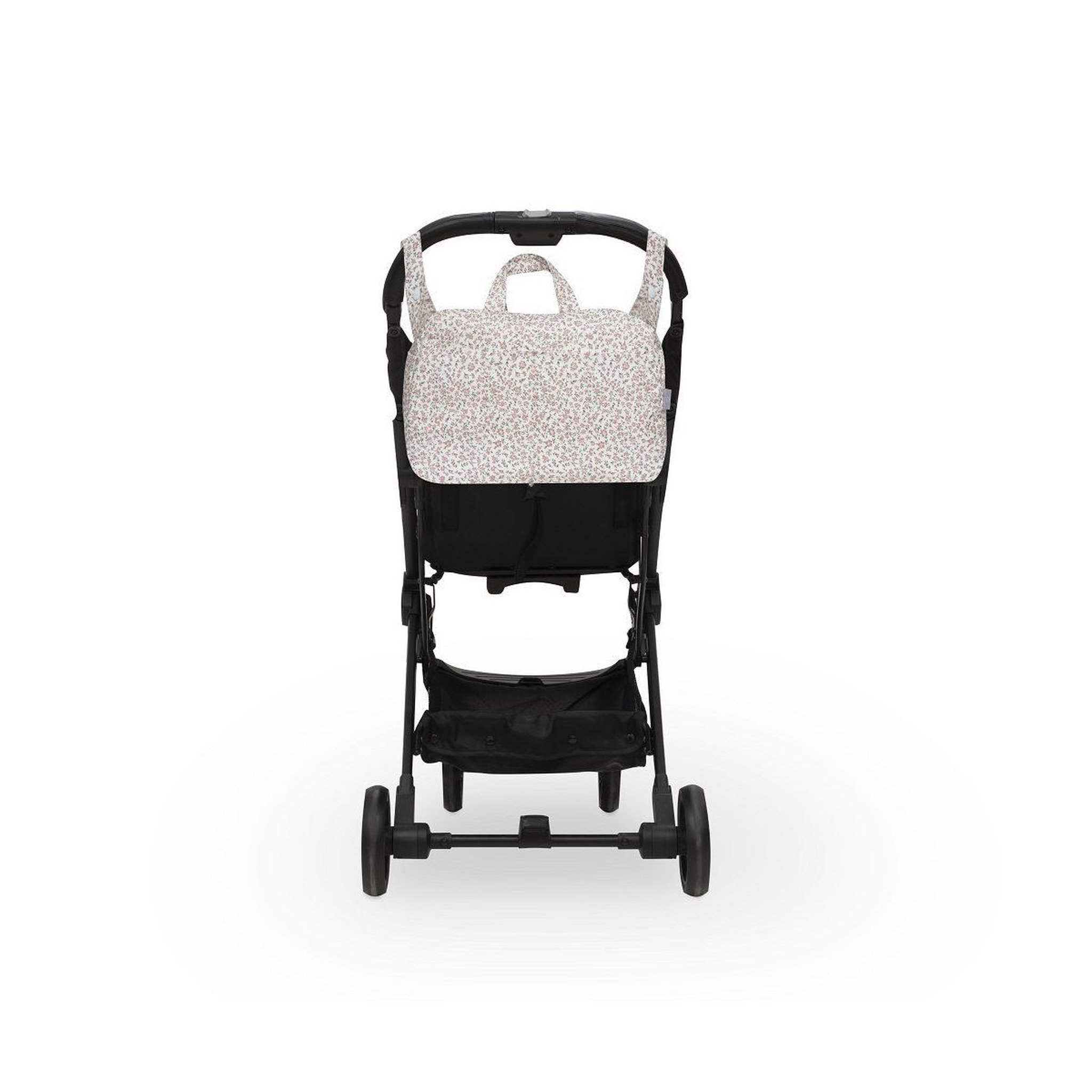 Voir la diapositive 2 : INTERBABY Sac à langer  fleurs - rose - trousse et matelas à langer