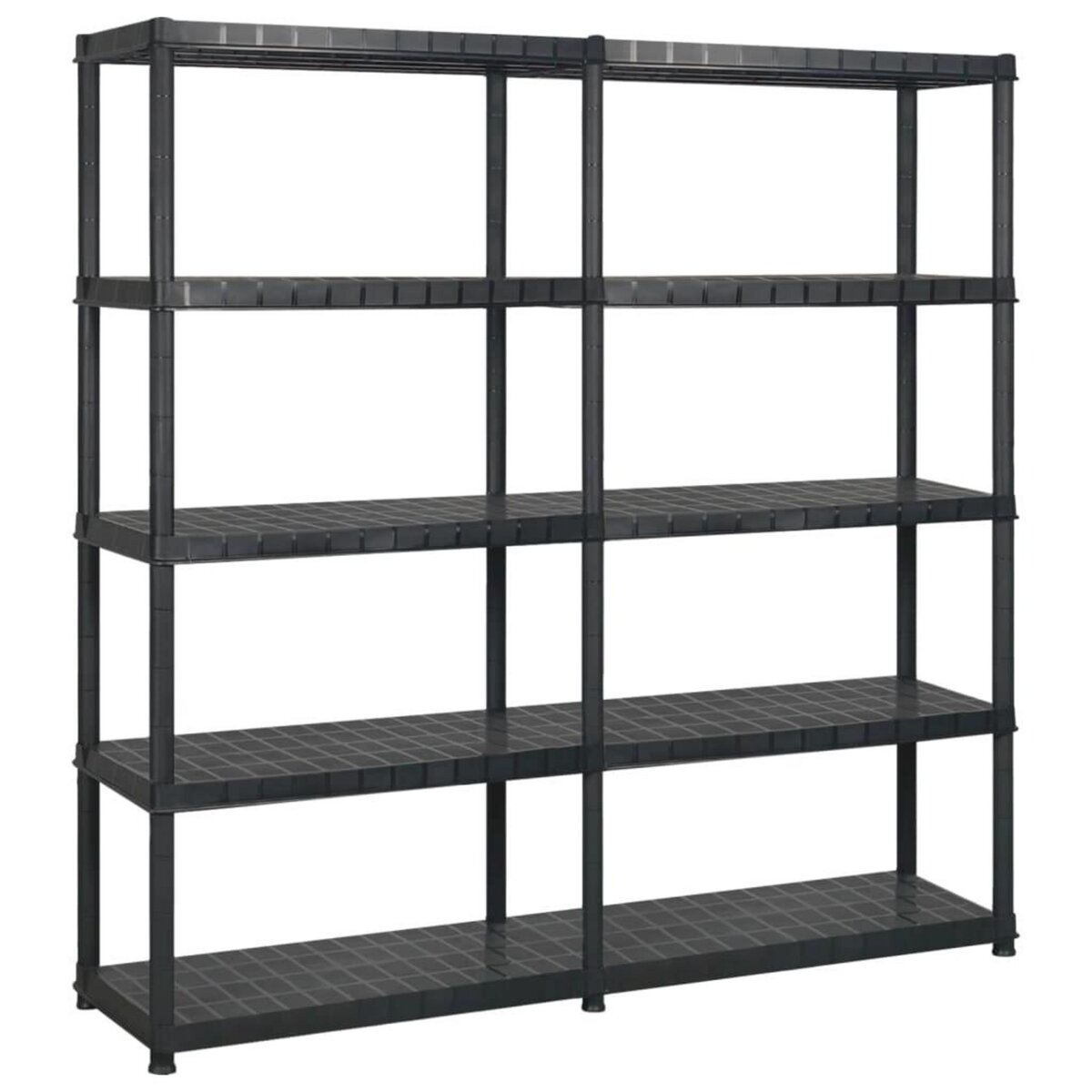 VIDAXL Etagere de rangement a 5 niveaux Noir 170x40x185 cm Plastique
