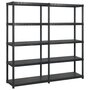 Voir la diapositive 1 : VIDAXL Etagere de rangement a 5 niveaux Noir 170x40x185 cm Plastique
