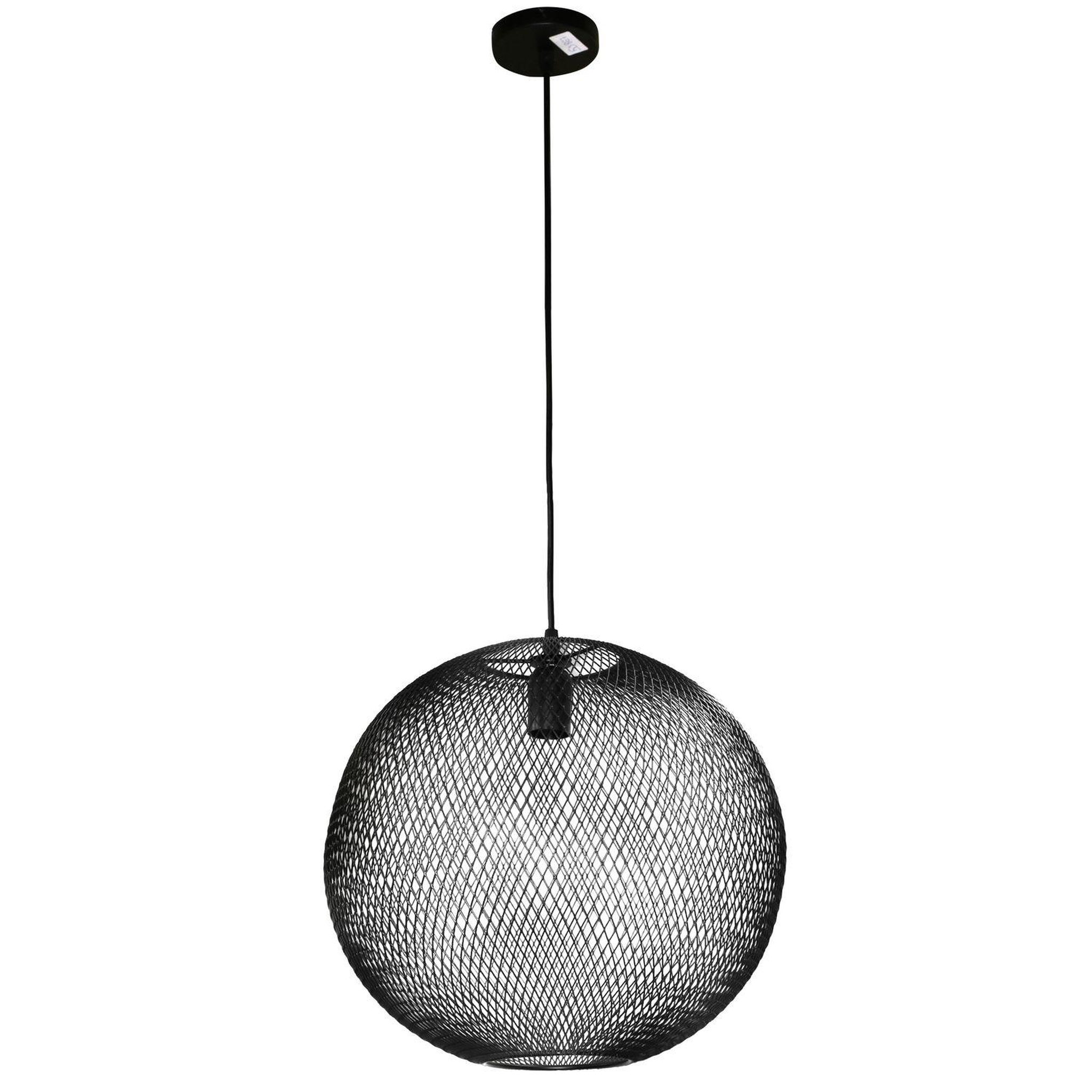DIVERS Plafonnier design industriel rond en métal spirit - h. 118 cm - noir