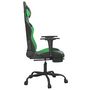 Voir la diapositive 5 : VIDAXL Chaise de jeu de massage et repose-pied Noir et vert Similicuir
