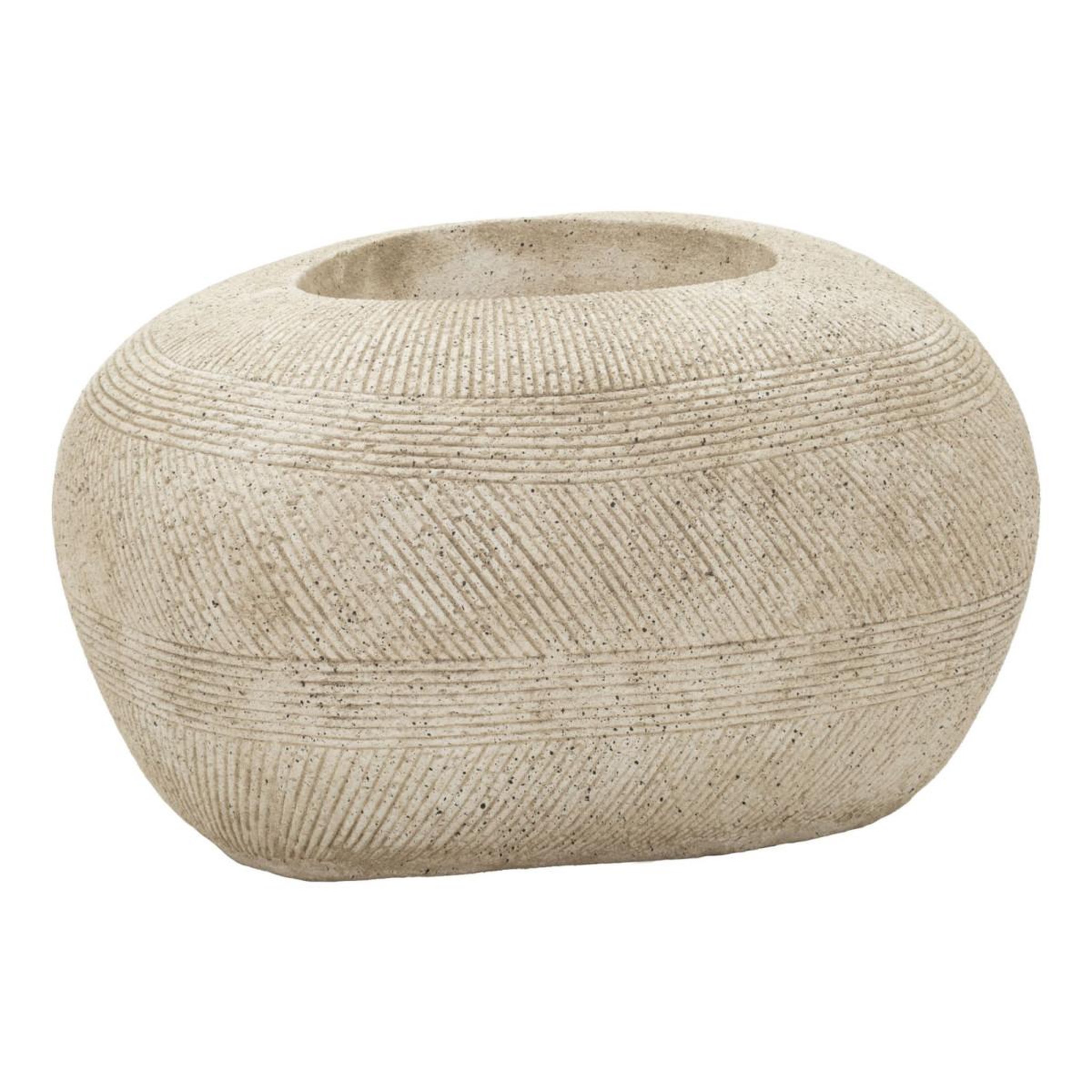 Voir la diapositive 2 : Paris Prix Cache-pot effet pierre  stone  78cm gris