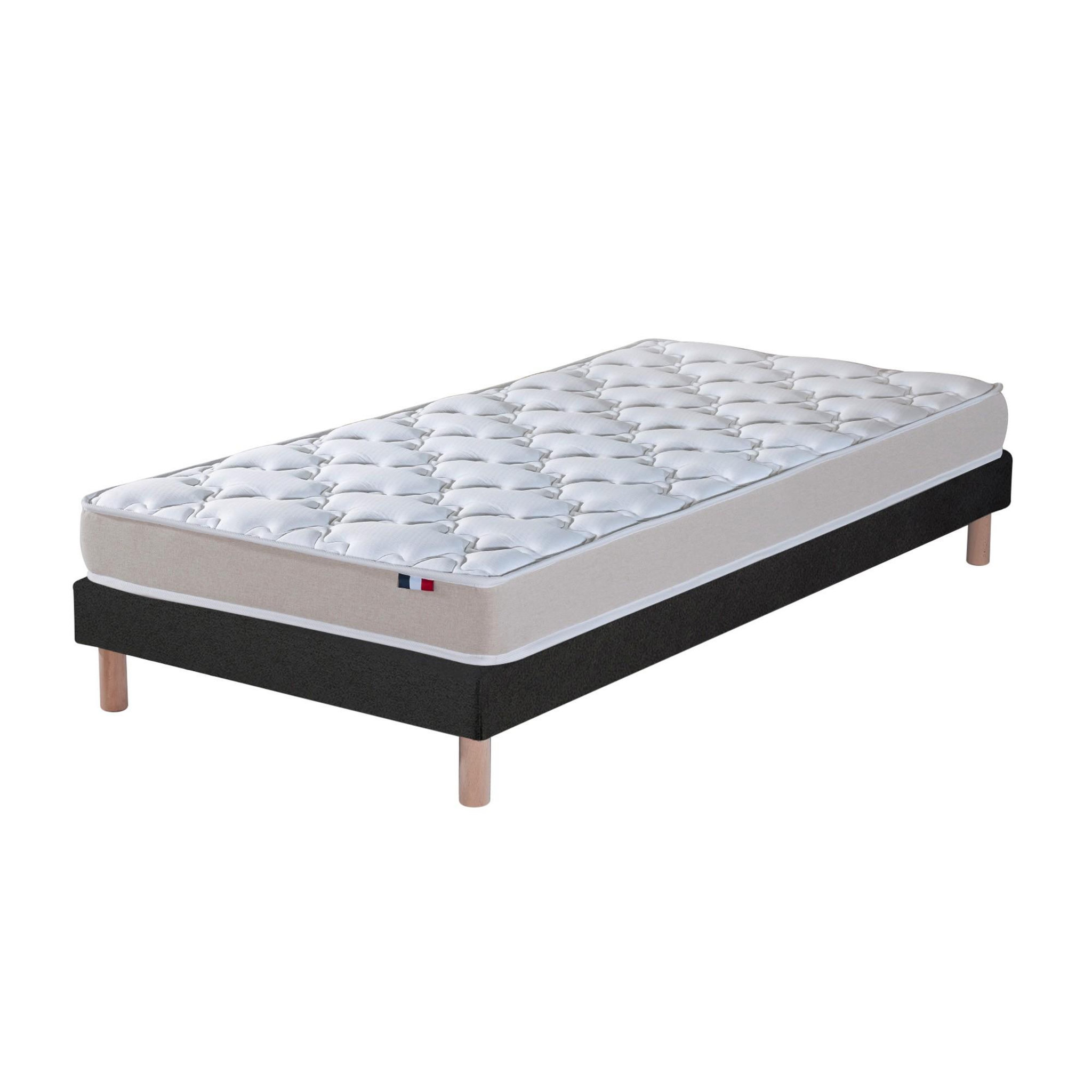 Voir la diapositive 5 : IDLITERIE Ensemble Matelas accueil Latex 3 zones INITIAL - Bi Confort Mousse & Latex + Sommier - Made in France