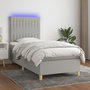Voir la diapositive 1 : VIDAXL Sommier a lattes de lit et matelas et LED Gris clair 80x200 cm