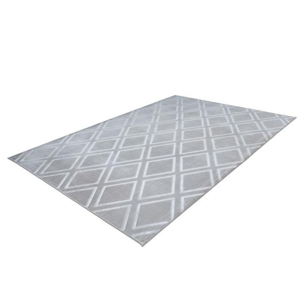 Paris Prix Tapis Imprimé Losange Fait Main  Monroe III  Gris Bleu