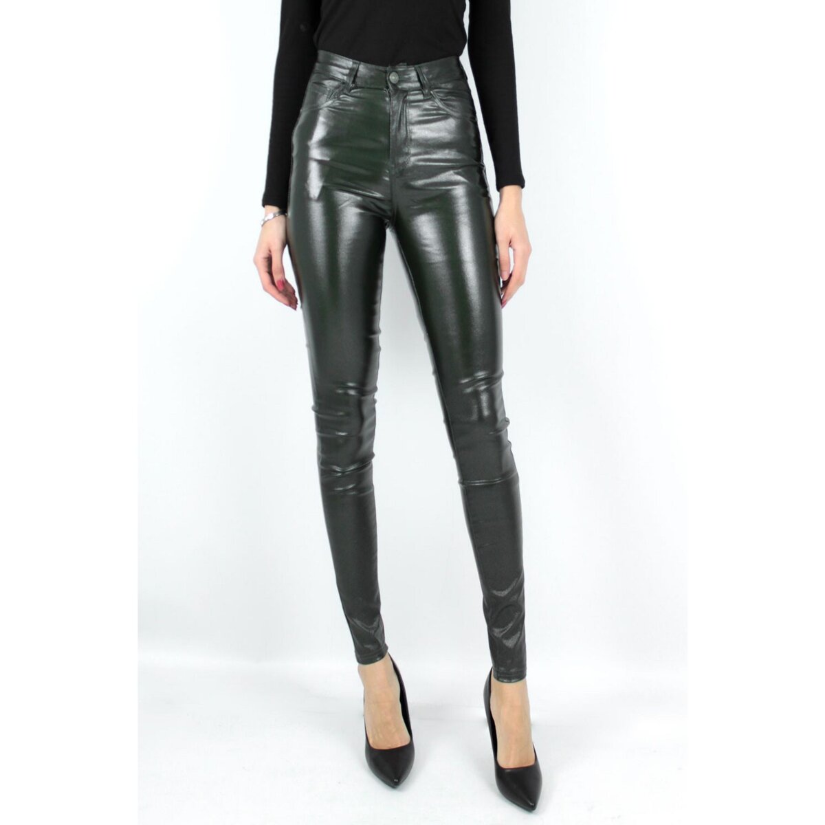 Legging simili outlet cuir pas cher