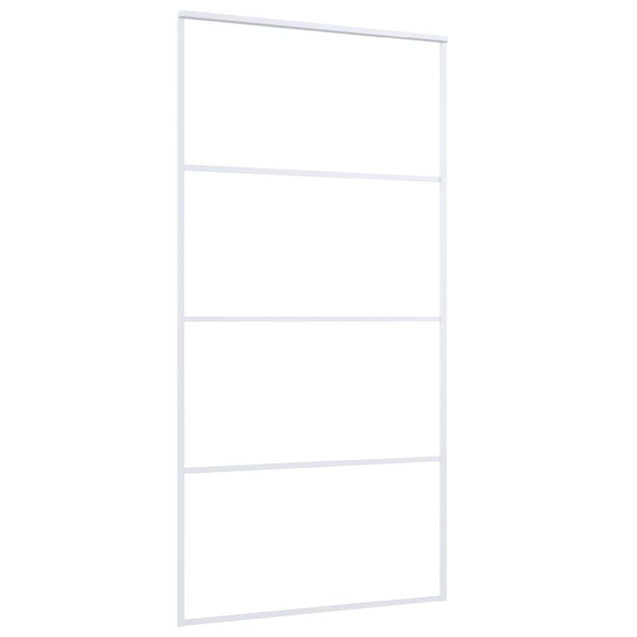 Voir la diapositive 3 : VIDAXL Porte coulissante Verre ESG depoli aluminium 102,5x205 cm Blanc