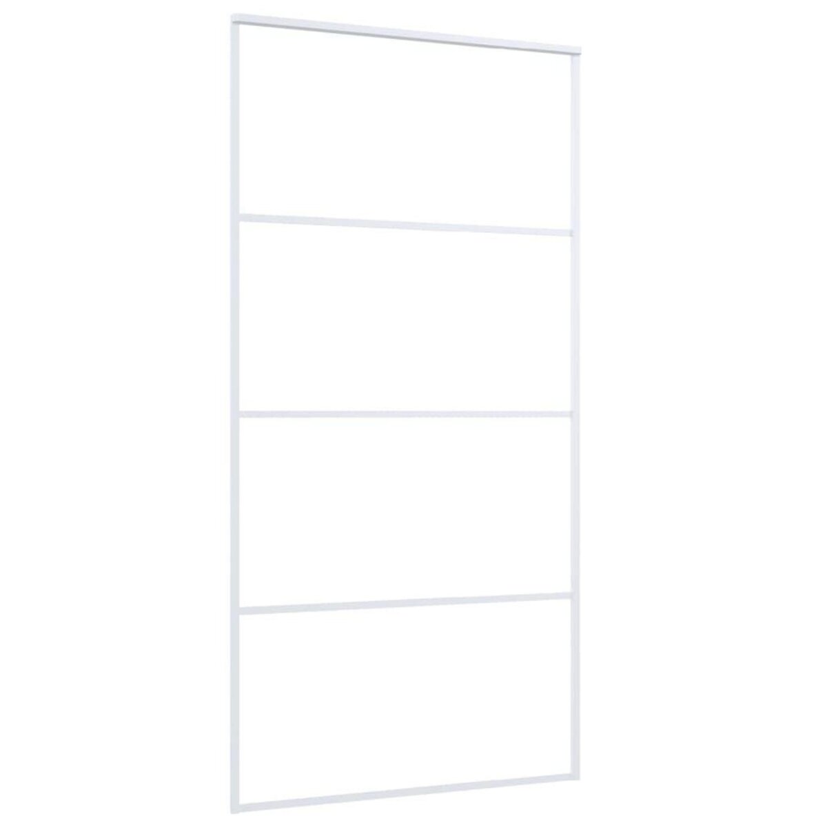 VIDAXL Porte coulissante Verre ESG depoli aluminium 102,5x205 cm Blanc