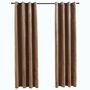 Voir la diapositive 2 : VIDAXL Rideaux occultants avec anneaux 2 pcs Velours Beige 140x225 cm
