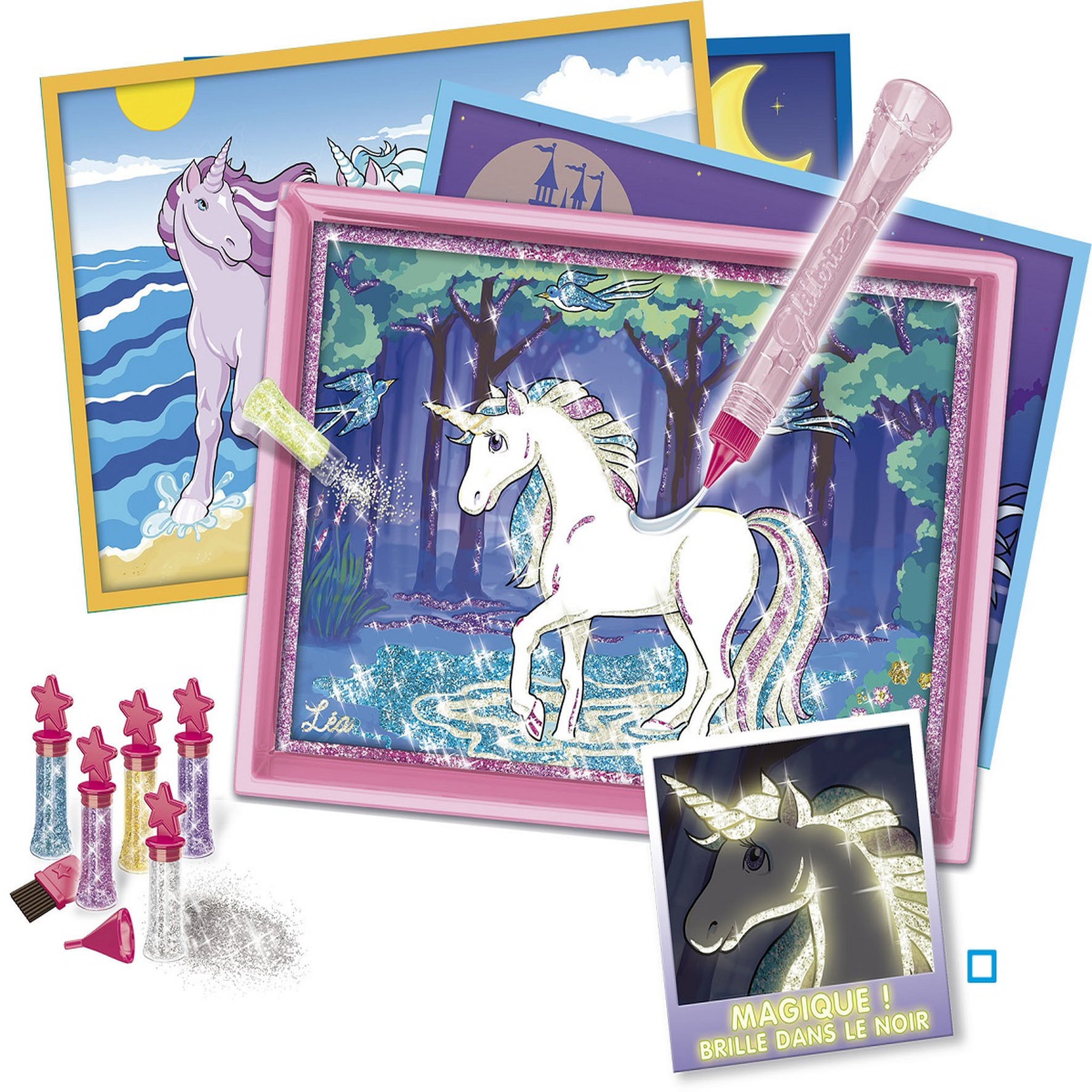 Voir la diapositive 2 : LANSAY  Glitterizz Licornes Phosphorescentes Pailletées