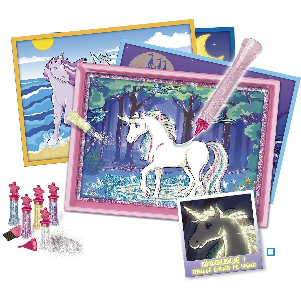 LANSAY  Glitterizz Licornes Phosphorescentes Pailletées