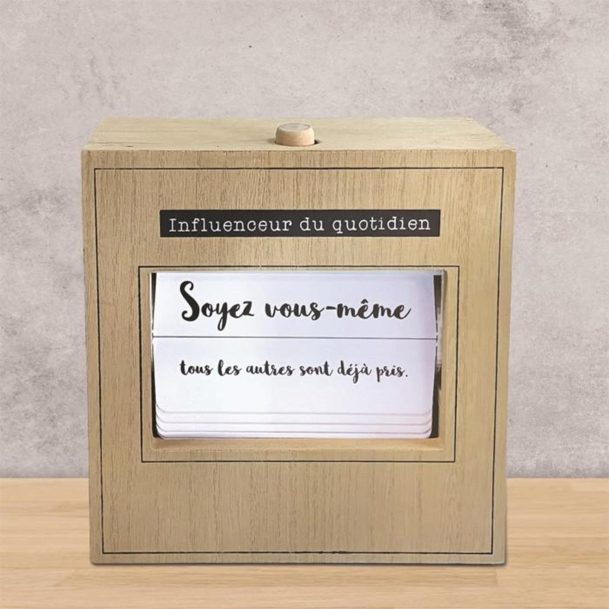 Paris Prix Boîte à Message  25 Citations du Jour  18cm Naturel