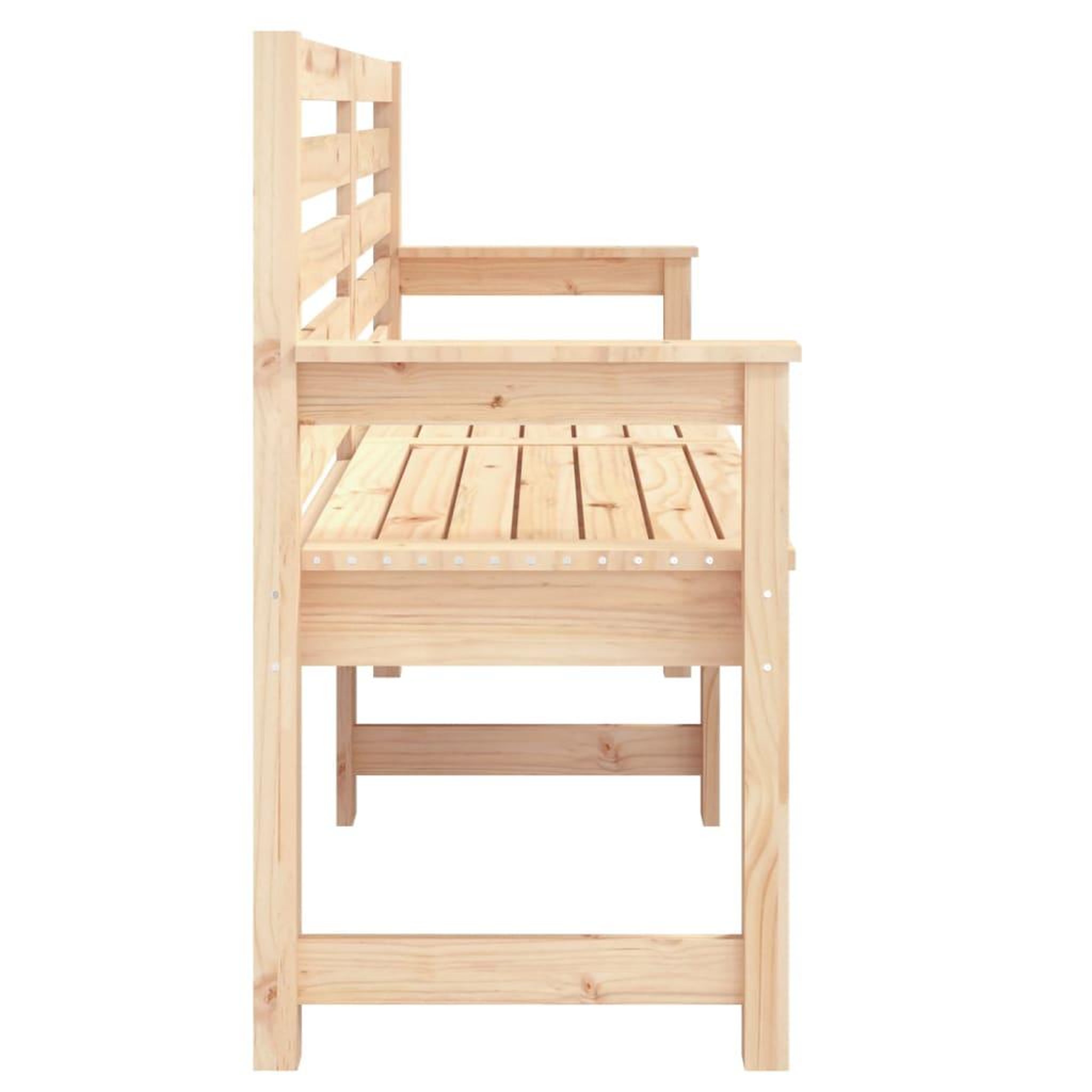 Voir la diapositive 5 : VIDAXL Banc de jardin 159,5x48x91,5 cm bois massif de pin