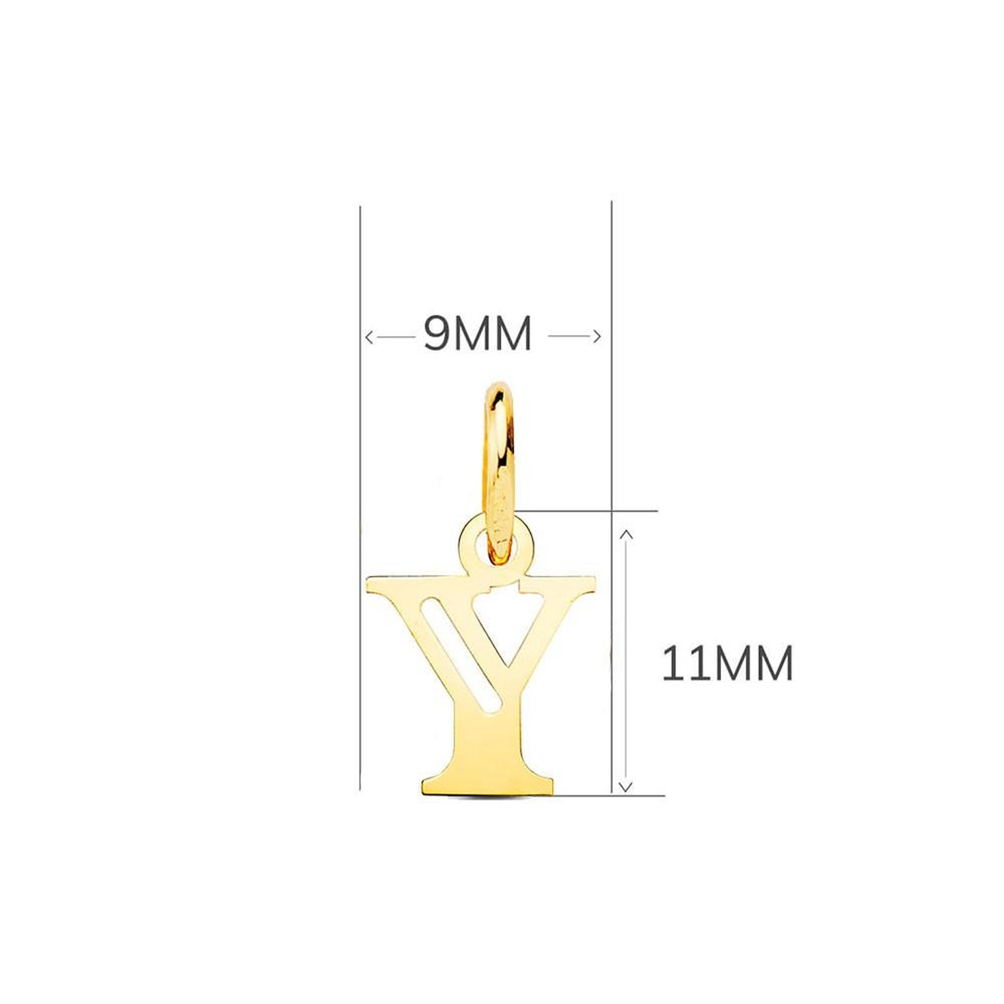 Voir la diapositive 2 : L'ATELIER D'AZUR Collier - Pendentif Lettre  Y  Or 750/1000 - Chaine Dorée