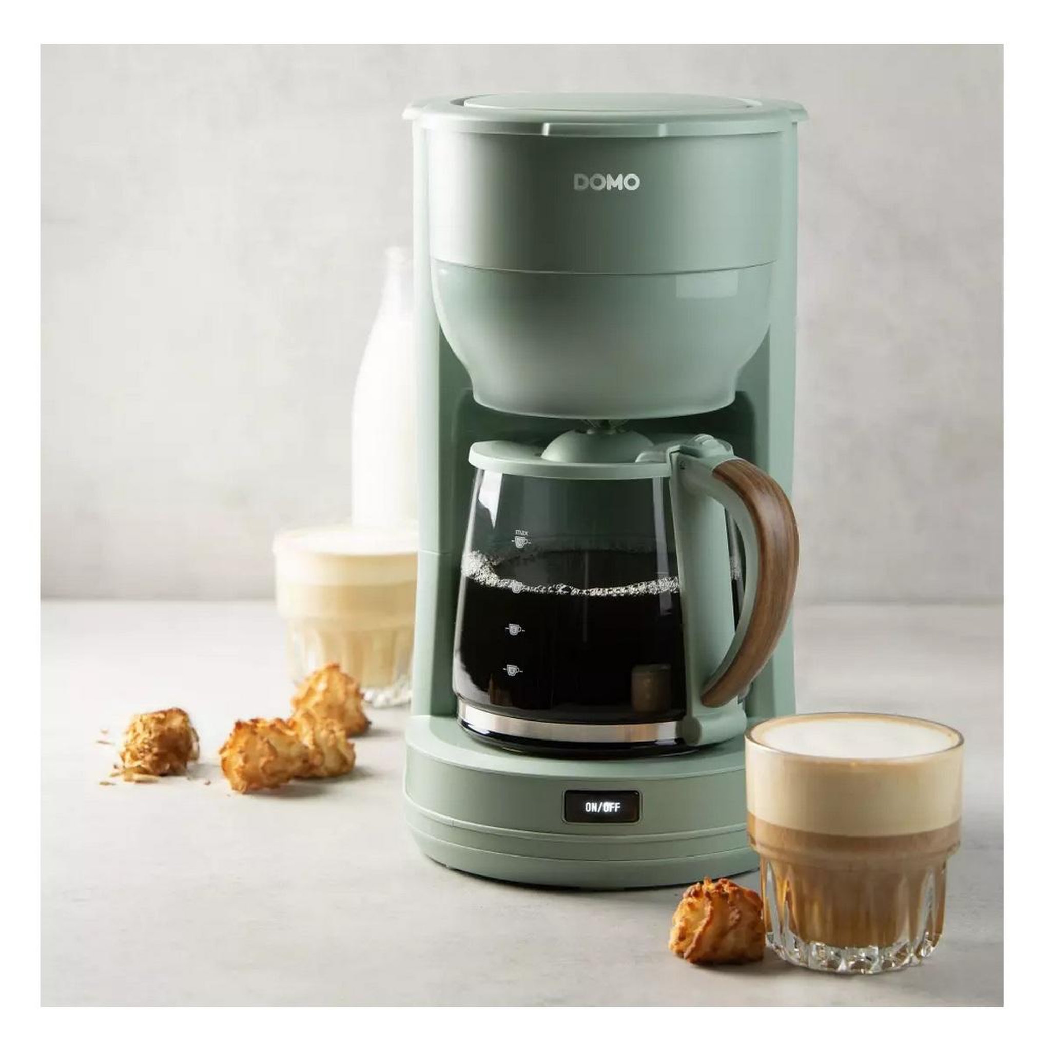 Voir la diapositive 2 : Domo Cafetière filtre 10 tasses 1000w - do755k