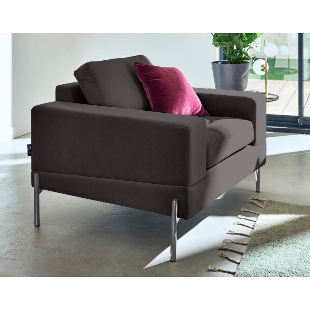 LISA DESIGN Isaure - fauteuil en velours