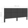 Voir la diapositive 6 : VIDAXL Tete de lit Gris fonce Tissu 200x200 cm