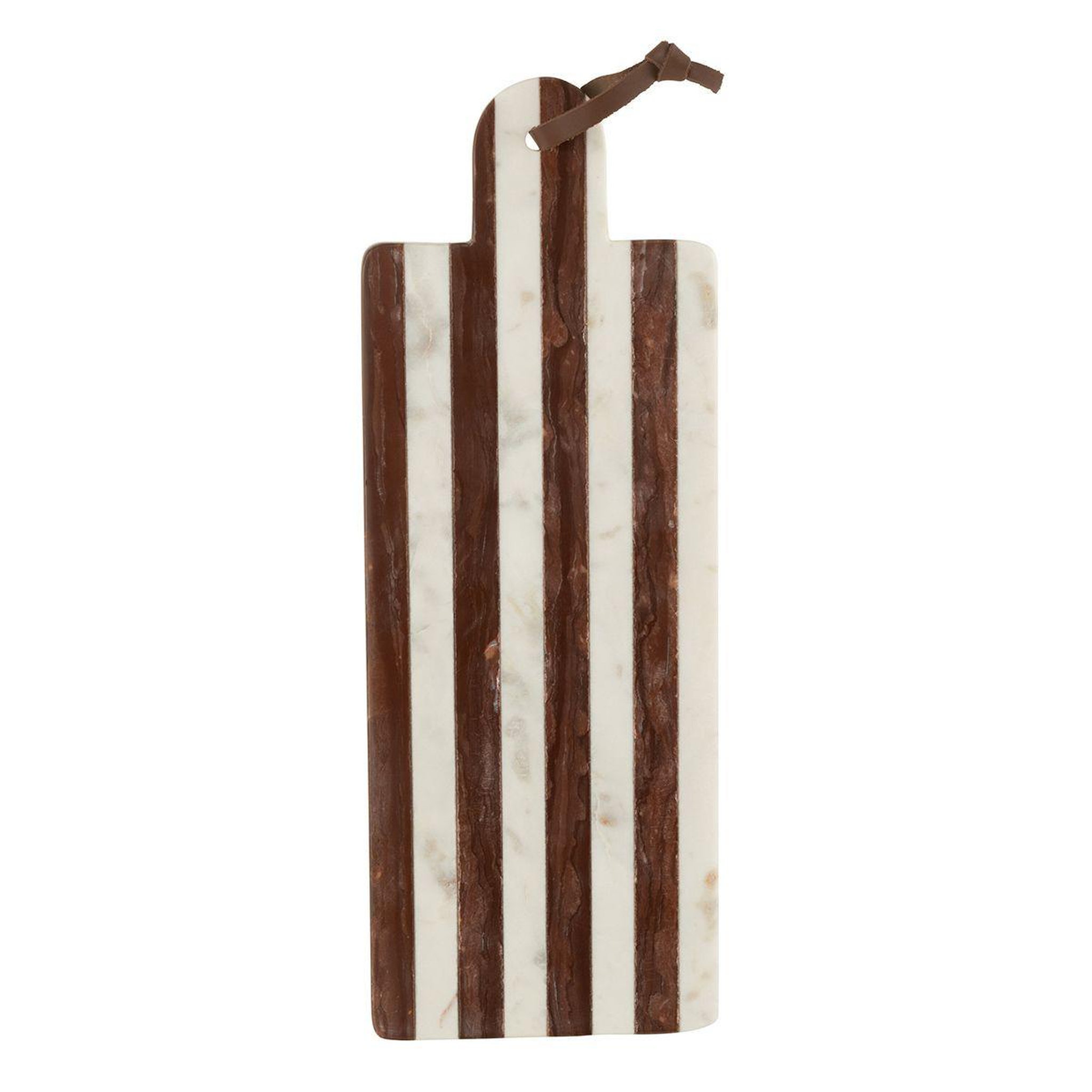Voir la diapositive 2 : J-LINE Planche à Découper Marbre  Streepy  45cm Marron