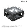 Voir la diapositive 3 : MERAX Table basse carrée noir - 70x70 cm led mdf