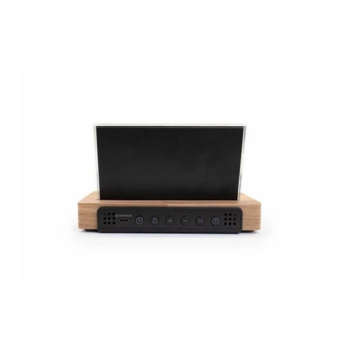 THOMSON Réveil station météo - THOMSON - Bois clair - Affichage température, Hygrométrie, Double alarme, USB-C, Sonde sans fil