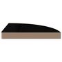 Voir la diapositive 4 : VIDAXL Etagere d'angle flottante noir brillant 35x35x3,8 cm MDF