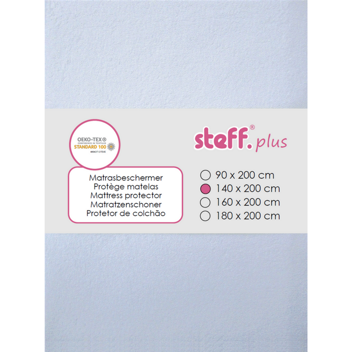 Steff - Protège matelas - Alèse - 140x200 cm - Blanc - tissu